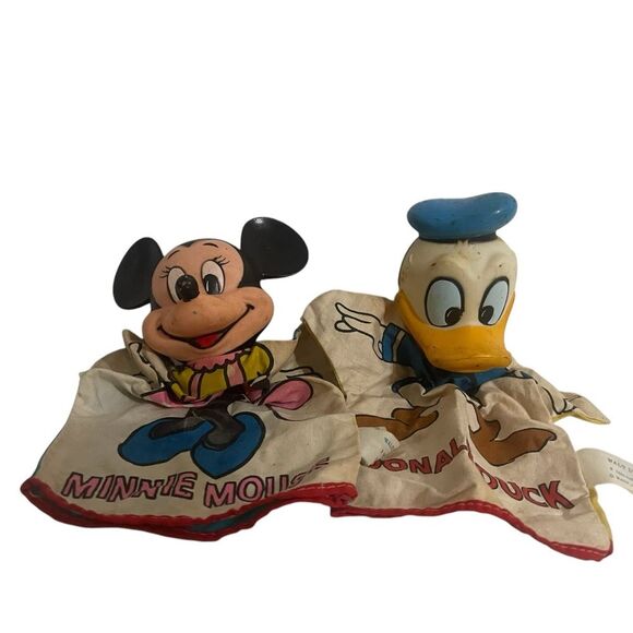 Vintage 1960’s Walt Disney Minnie Mouse & Donald Duck Hand Puppets Rare - Picture 5 of 16